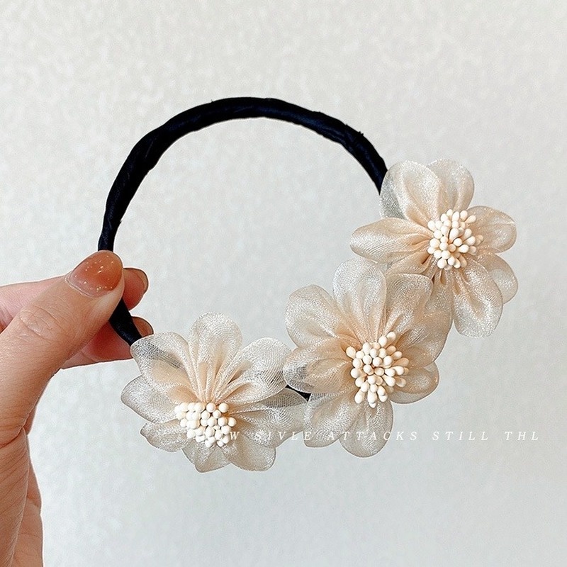 Cây Quấn Tóc Đính Hoa Thiết Kế Đơn Giản Thời Trang Hàn Quốc