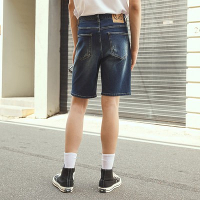 Quần short denim màu xanh nam Kabin quần lót đường phố kiểu mới mùa xuân và hè 2020