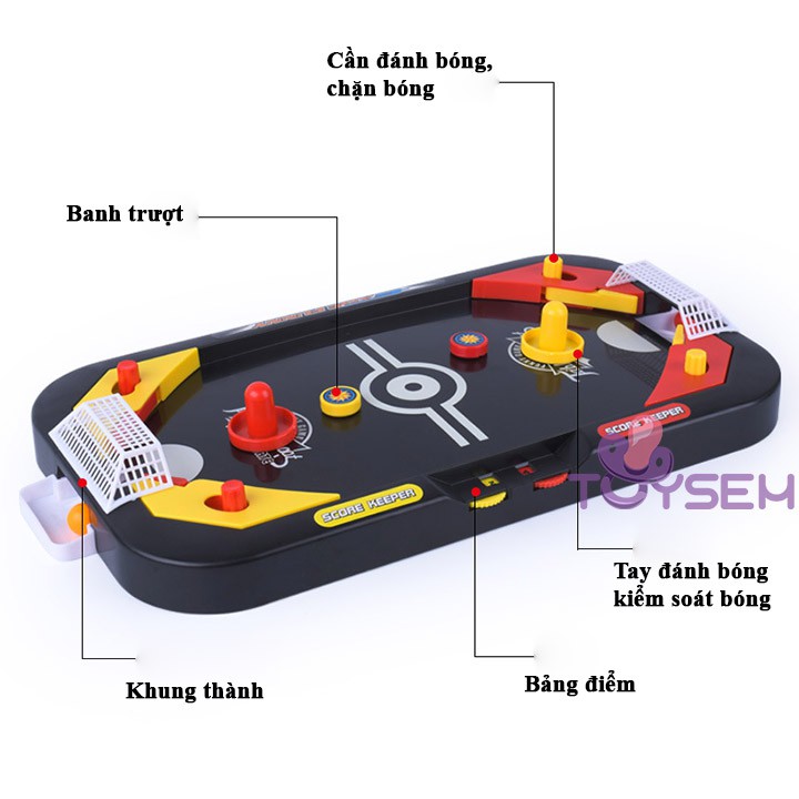 Đồ chơi trẻ em đánh bóng bàn khúc côn cầu trên băng dành cho 2 người toysem - Quà tặng sinh nhật, thôi nôi cho bé