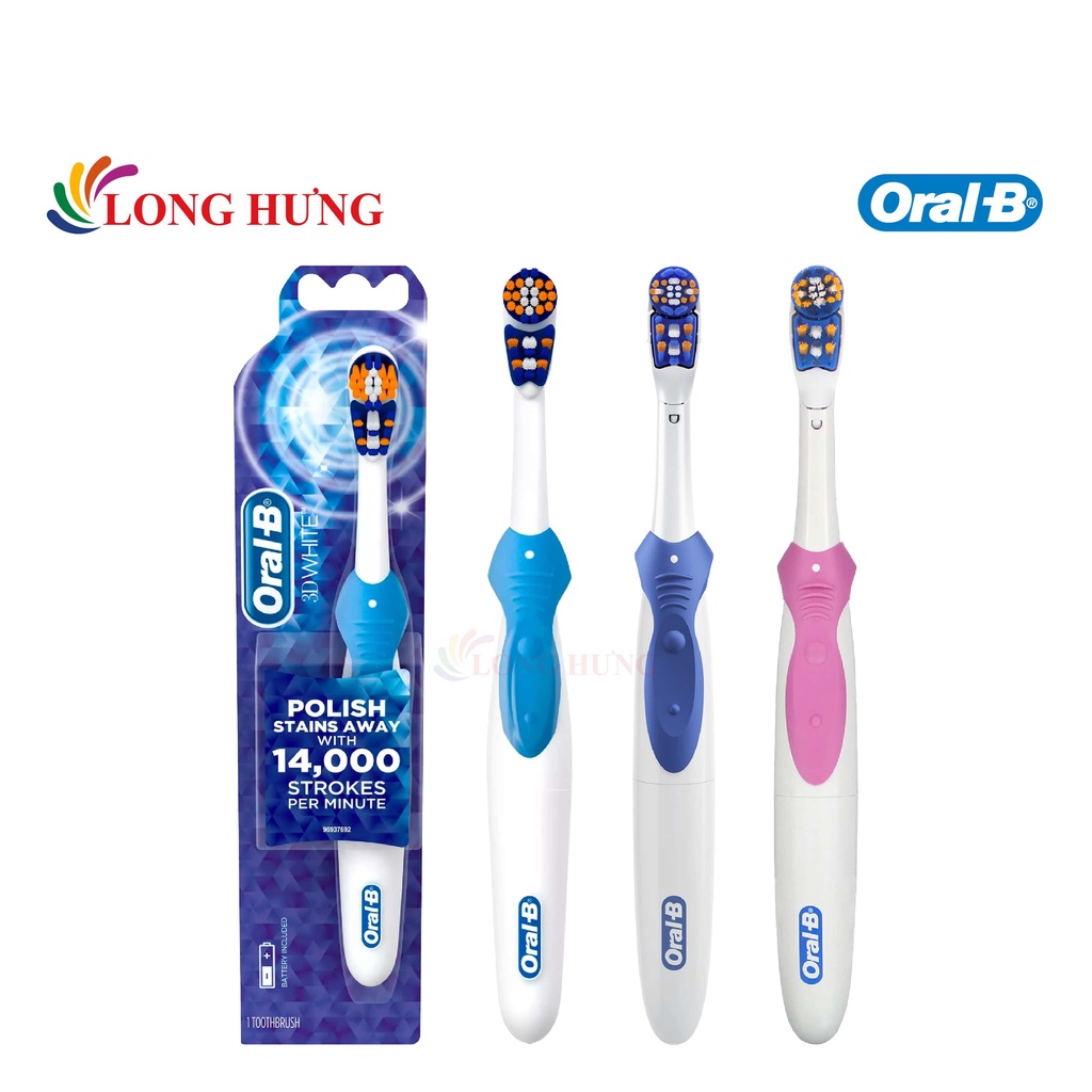 Bàn chải điện dùng pin Oral-B 3D White Battery Toothbrush - Hàng nhập khẩu