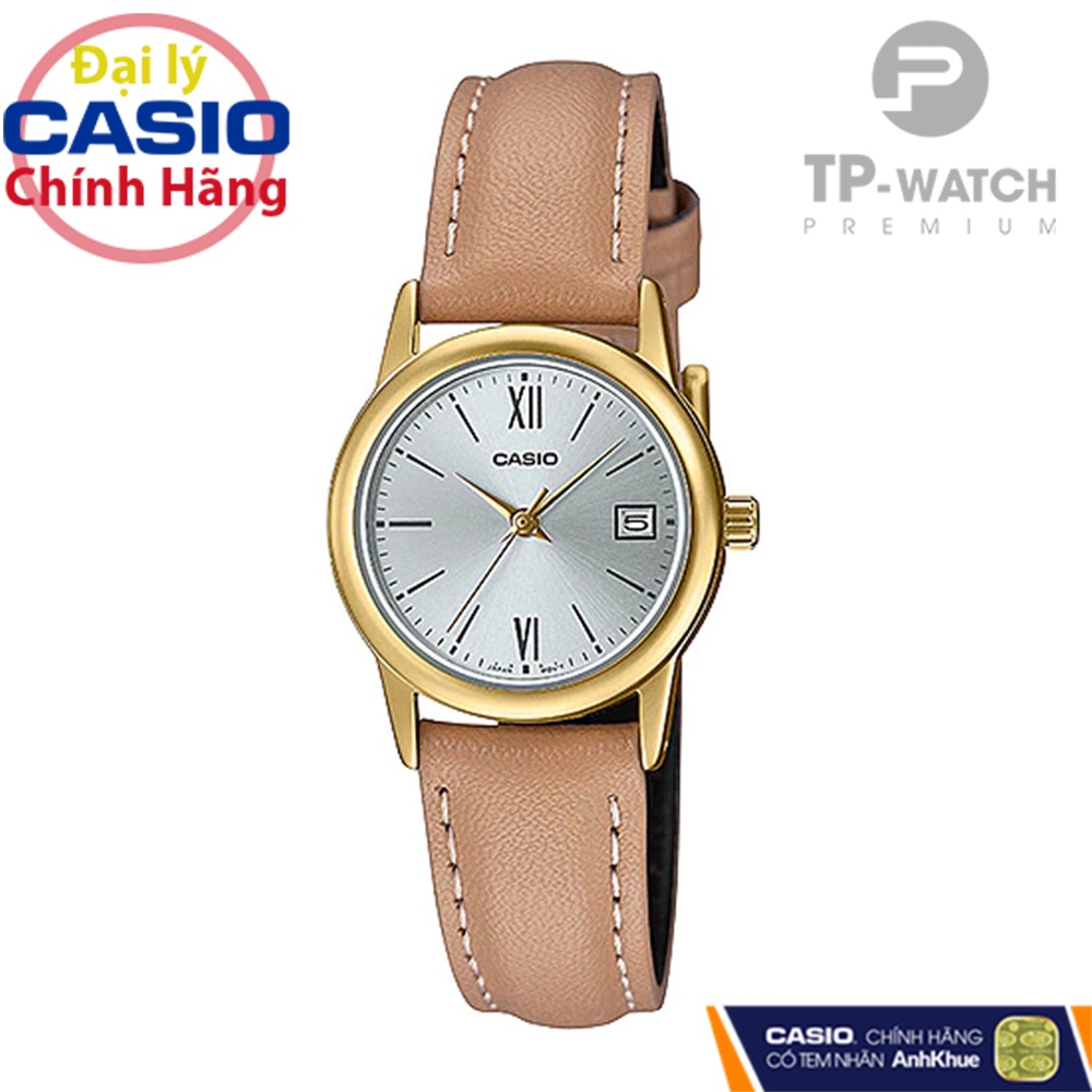 Đồng Hồ Nữ Dây Da Casio Standard LTP-V002GL-7B3UDF Chính Hãng - LTP-V002GL-7B3