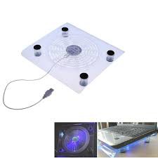 Đế tản nhiệt cho laptop Notebook Cooler XL-828 siêu mát - CÓ ĐÈN LED 1 Fan, Trong Suốt - Full Box, Hàng chính hãng