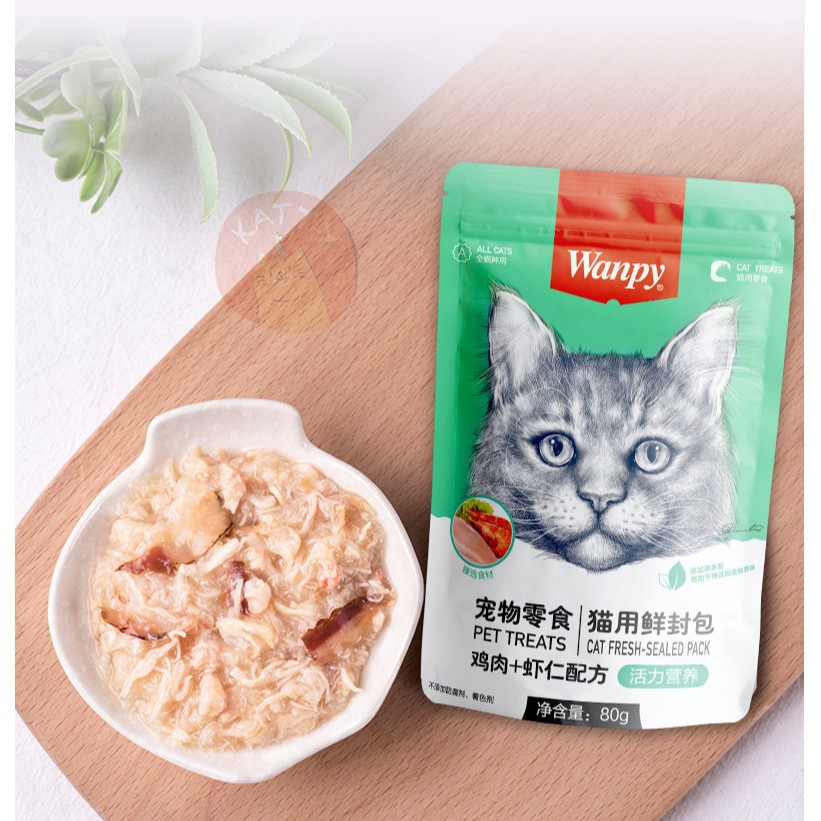 Pate Wanpy 80g cho Mèo cưng 7 vị