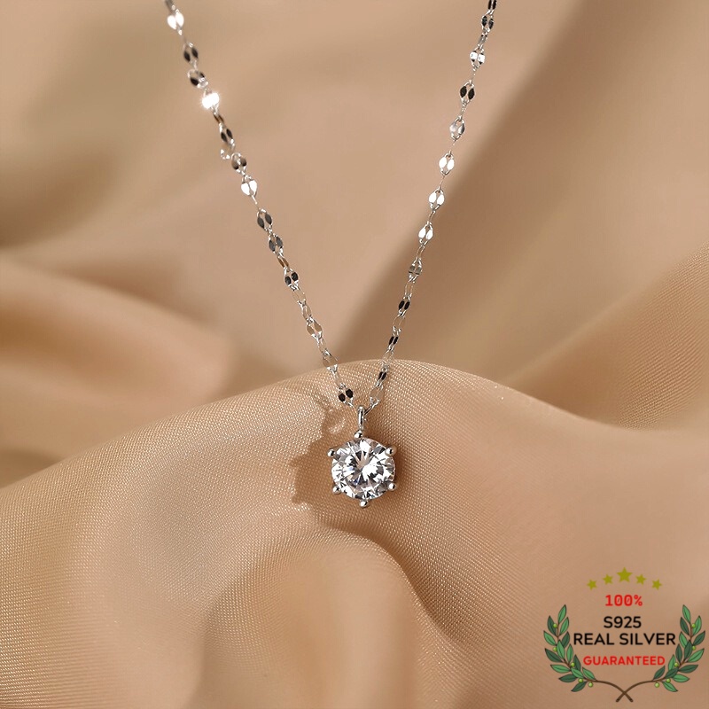 Dây Chuyền Bạc S925 Simply Fantasy Đính Đá CZ Thanh Lịch | Vòng Cổ Nữ Trang Sức Bạc Thời Trang