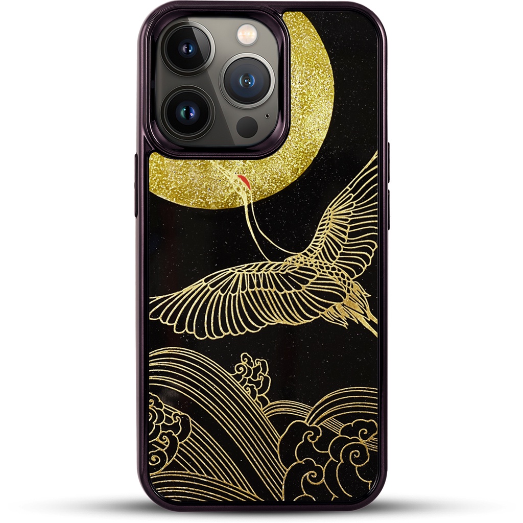 Ốp điện thoại cho iPhone 13 Pro / 13 Pro Max mẫu Chim Hạc Phù Tang thương hiệu La Sonmai