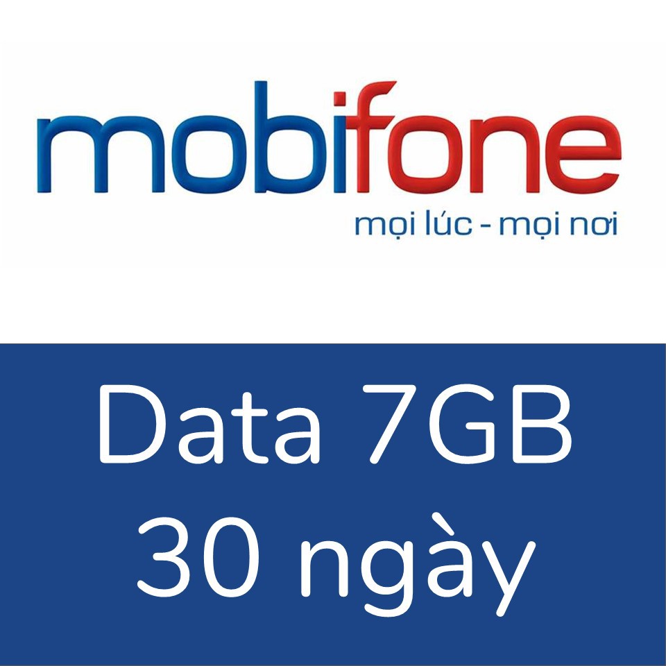 Gói data 3G/4G Mobifone 7GB, 30 ngày
