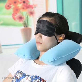 [GIÁ HỦY DIỆT] Combo Bộ 3 Gối Hơi Du Lịch (Gối Hơi - Bịt Mắt - Bịt Tai)