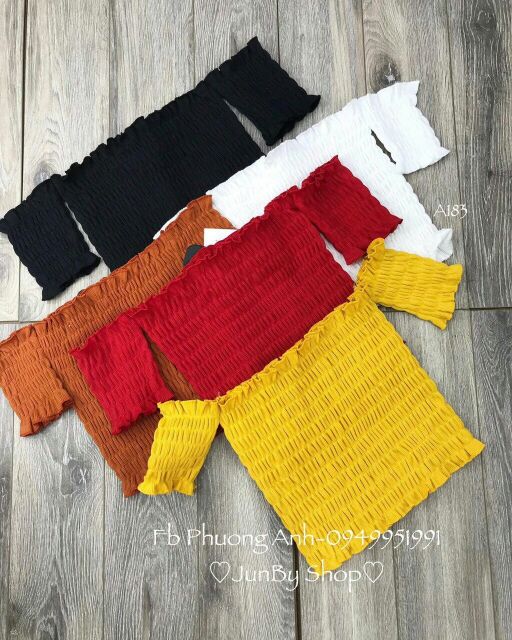 Áo trễ vai nhún QC