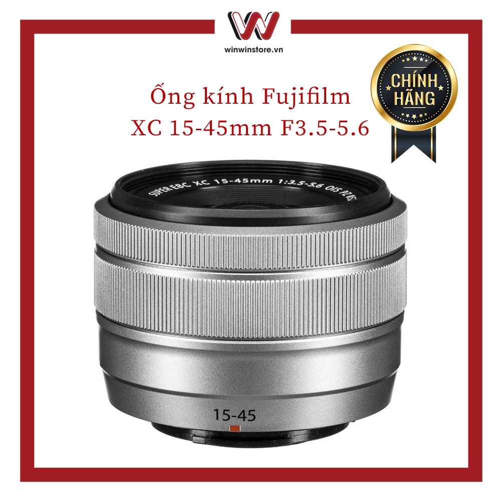 Ống kính Fujifilm XC1545mm F3.55.6 OIS PZ màu bạc Hàng chính hãng tách kit