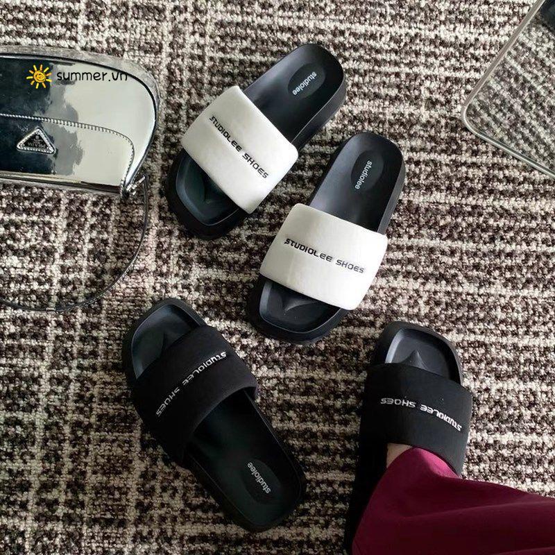 Dép Sandal Mùa Hè Dày Dặn Đế Dày Phong Cách Hàn Quốc 2022 Chống Trượt Cho Nữ