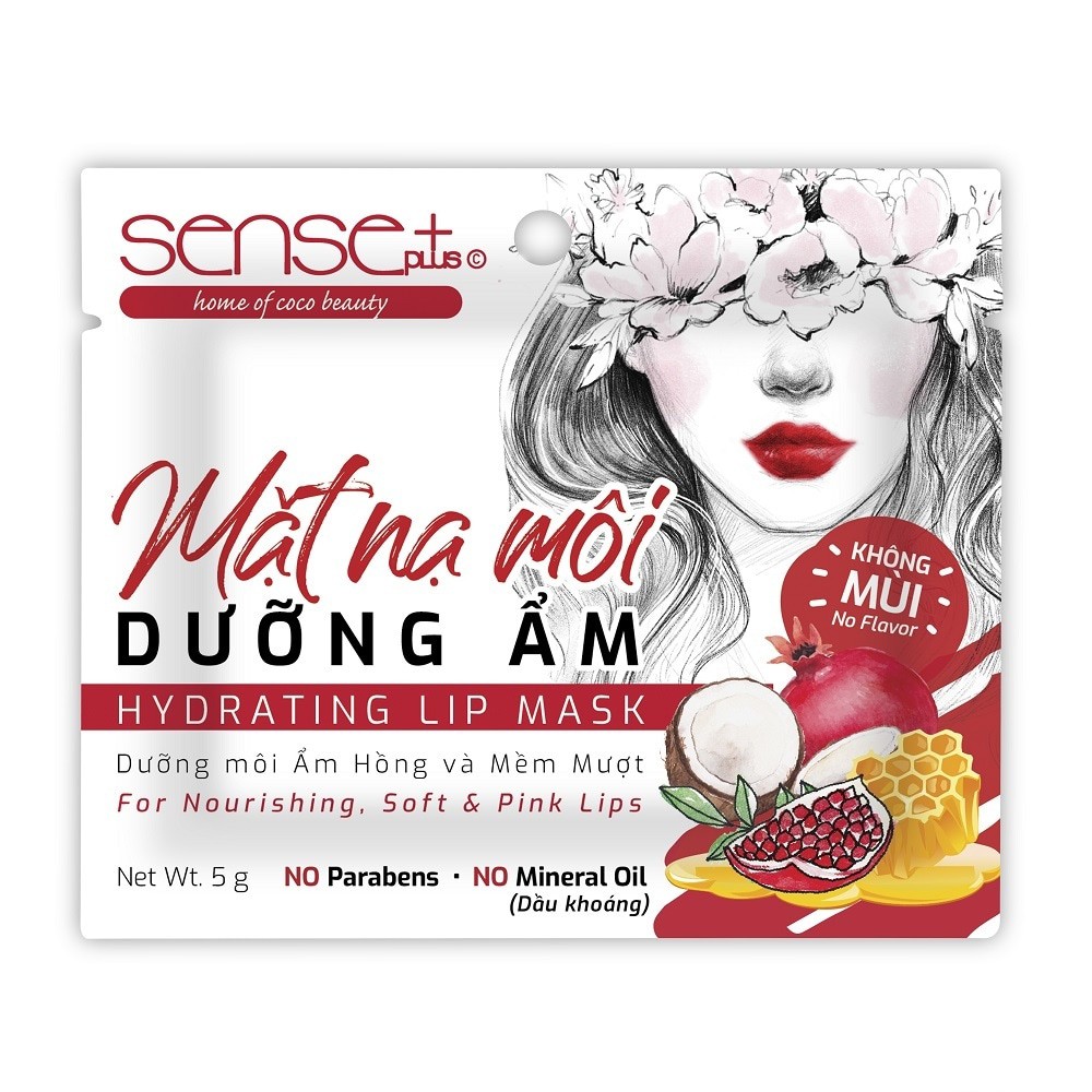 Mặt Nạ Môi Sense Plus Hydrating For Nourishing, Soft And Pink Lips Dưỡng Ẩm Môi Hồng Và Mềm Mượt 5g