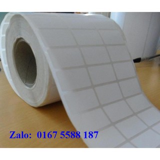 Giấy in tem mã vạch 3 tem/hàng, kích thước 35x22mm