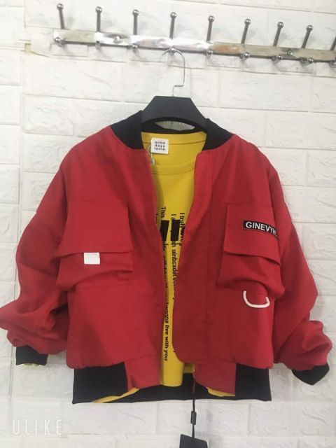 Áo khoác kaki nữ jacket dáng ngắn siêu cá tính