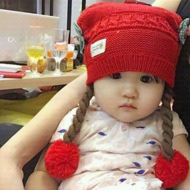 Mũ len tóc sam chất cực đẹp