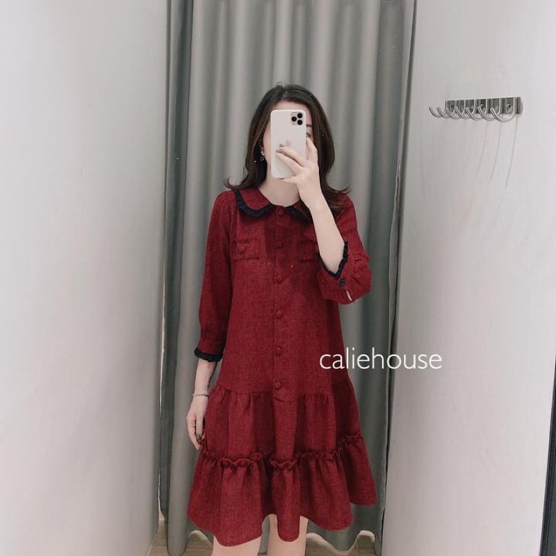 Pass váy suông vải tweed Calie House