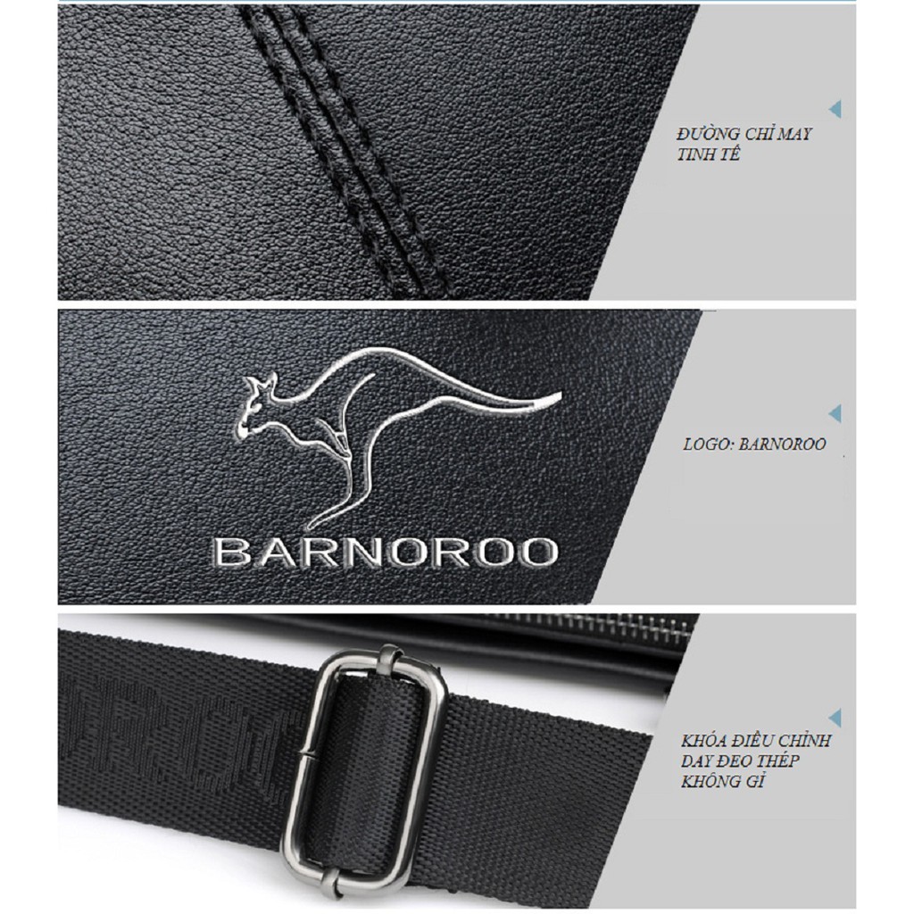 Túi đeo chéo nam da BARNOROO-Hippo | BigBuy360 - bigbuy360.vn