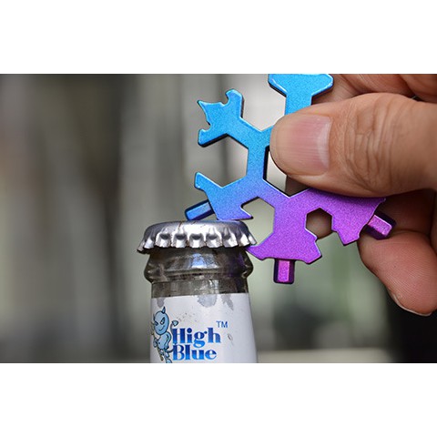Cờ lê lục giác hình bông tuyết đa năng 19 trong 1 dùng sửa chữa / móc khóa/ khui chai / tuốc nơ vít