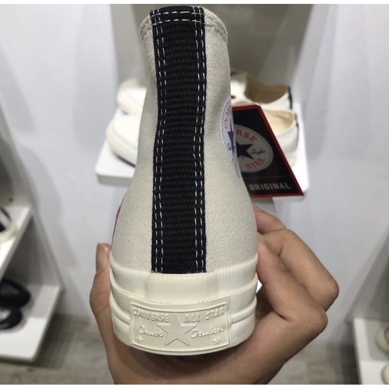 [ CHÍNH HÃNG ] giày sneaker CONVERSE CDG WHITE HI-LOW