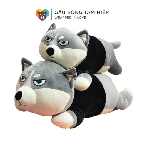 Gối ôm Chó bông Alaska Hàng Việt Nam chất lượng cao Chất liệu vải co giãn 4 chiều cao cấp mềm mịn nhồi 100% bông gòn