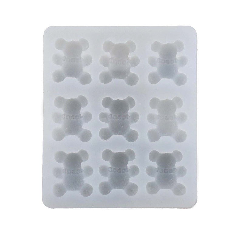 Sa Khuôn Silicon Làm Xà Phòng / Sô Cô La Hình Gấu 3D Đáng Yêu