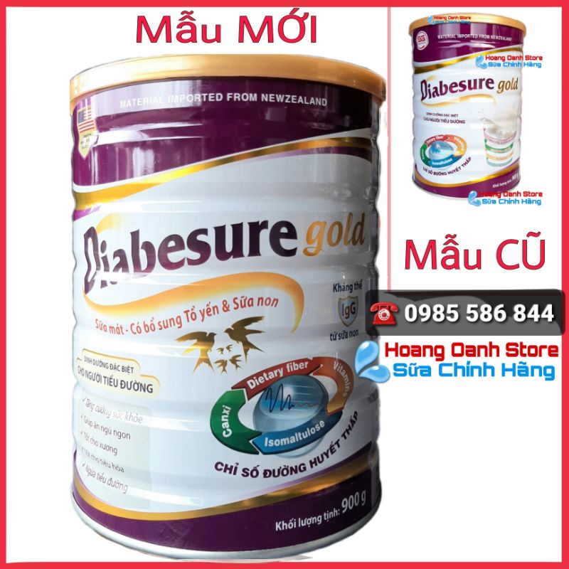 Sữa cho người tiểu đường - Diabesure gold 900g - Sữa dinh dưỡng cho người đái tháo đường - Tiểu đường