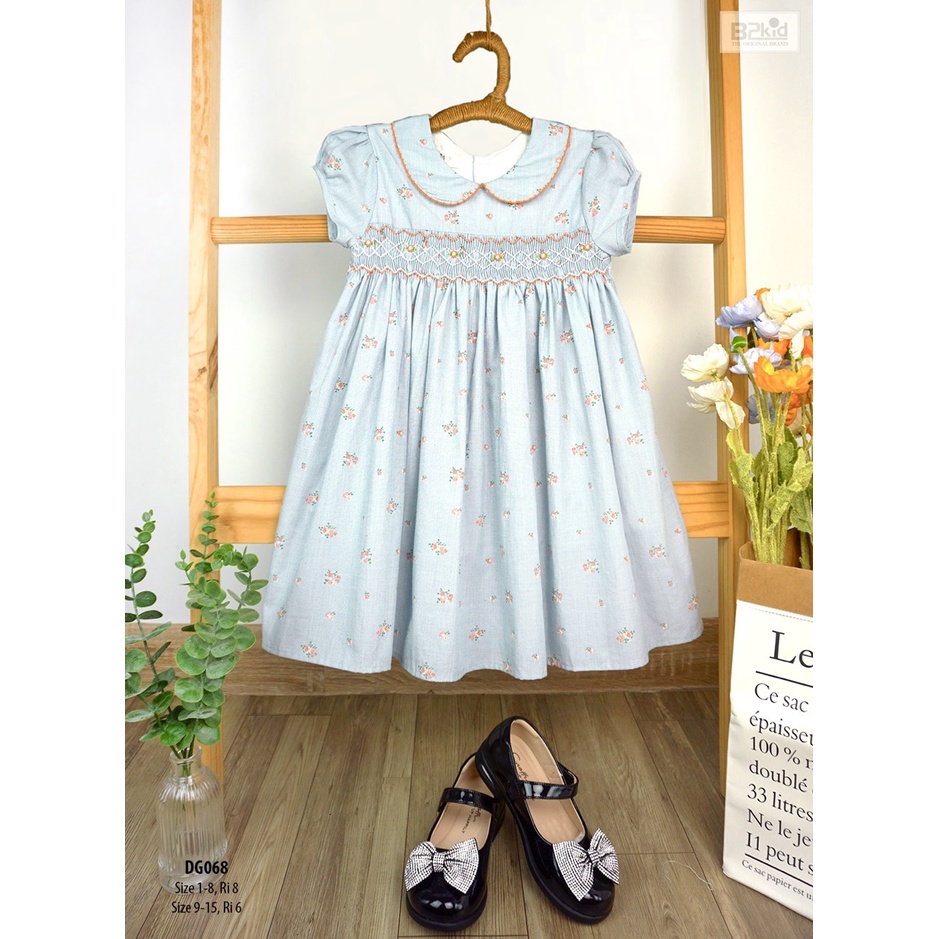 Đầm smock thêu tay cao cấp B2kid từ 1 tuổi đến 14 tuổi