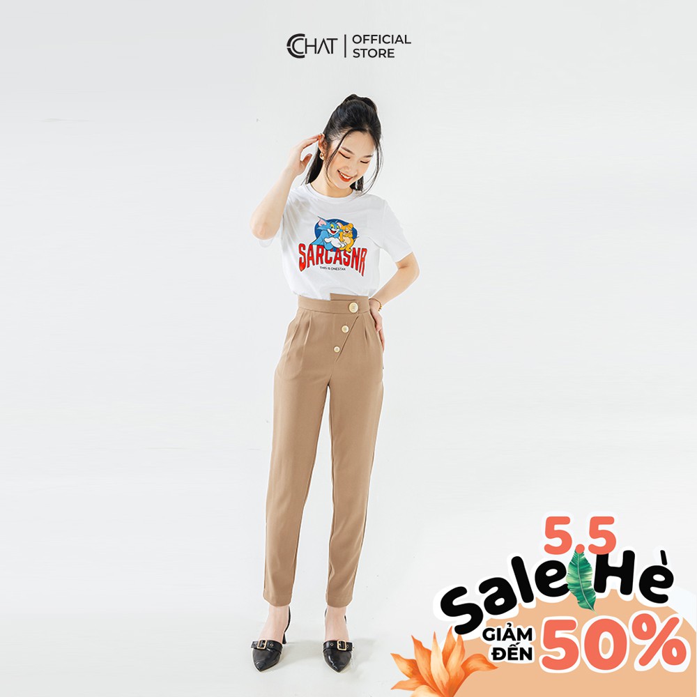 CCHAT Quần baggy cạp lệch