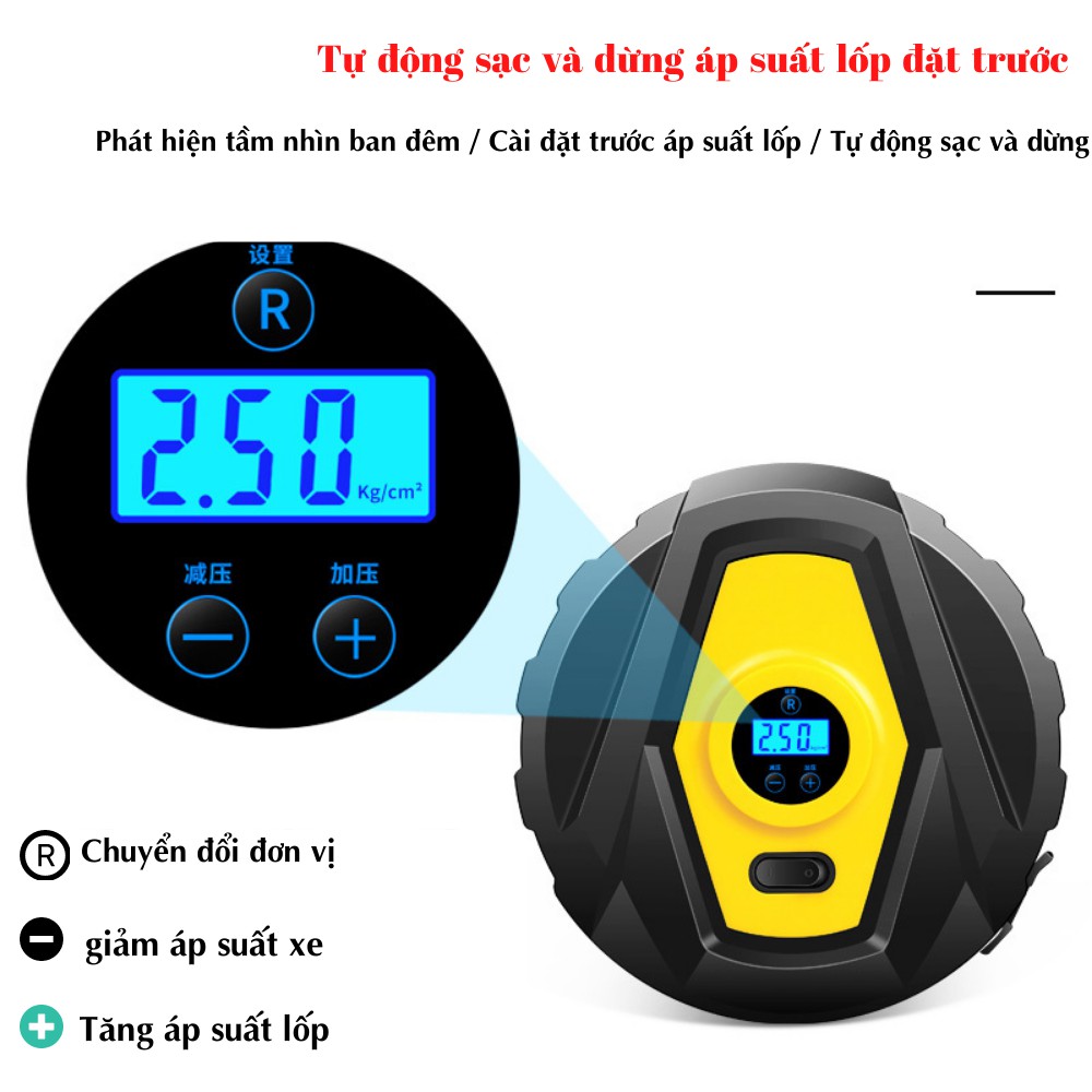 Bơm ô tô , bơm tròn bơm ô tô , xe máy chuyên dụng cao cấp tiện dụng TIME HOME