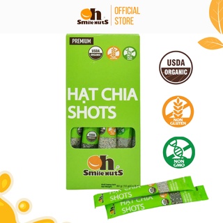 Mã BMLT35 giảm đến 35K đơn 99K Hạt Chia Shots Hữu Cơ Smile Nuts hộp 80g 8g