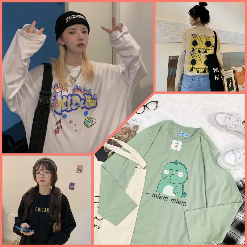 Áo phông rộng tay dài cá tính | BigBuy360 - bigbuy360.vn