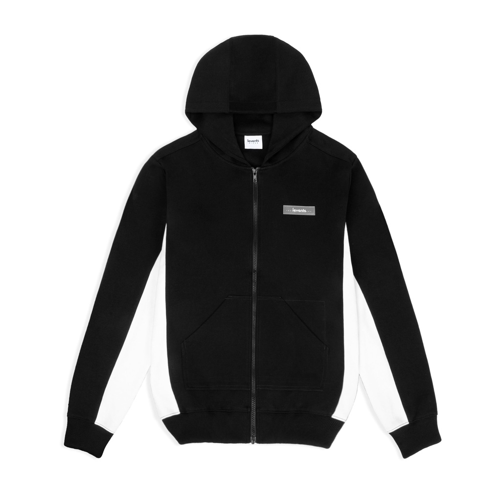 Áo hoodie zipper LEVENTS basic/ Black