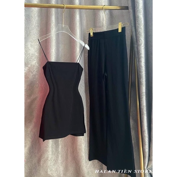 Set áo 2 dây quần suông ( len tăm )
