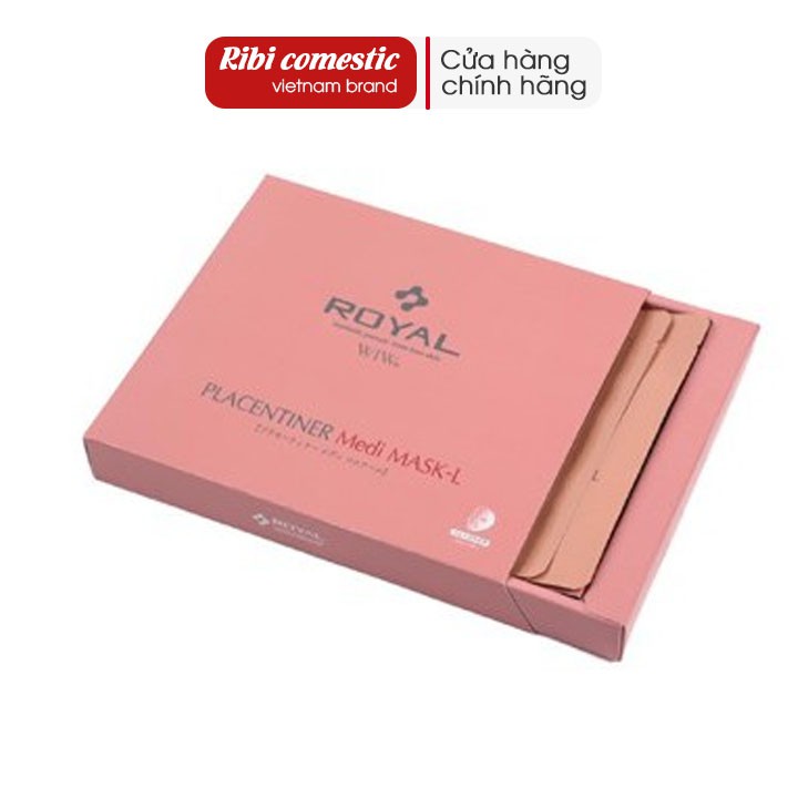 -𝕽𝖎𝖇𝖎- Hộp 5 Miếng Mặt nạ nhau thai ROYAL Placentiner Medi Mask-L ( Bản Thuần Nhật )