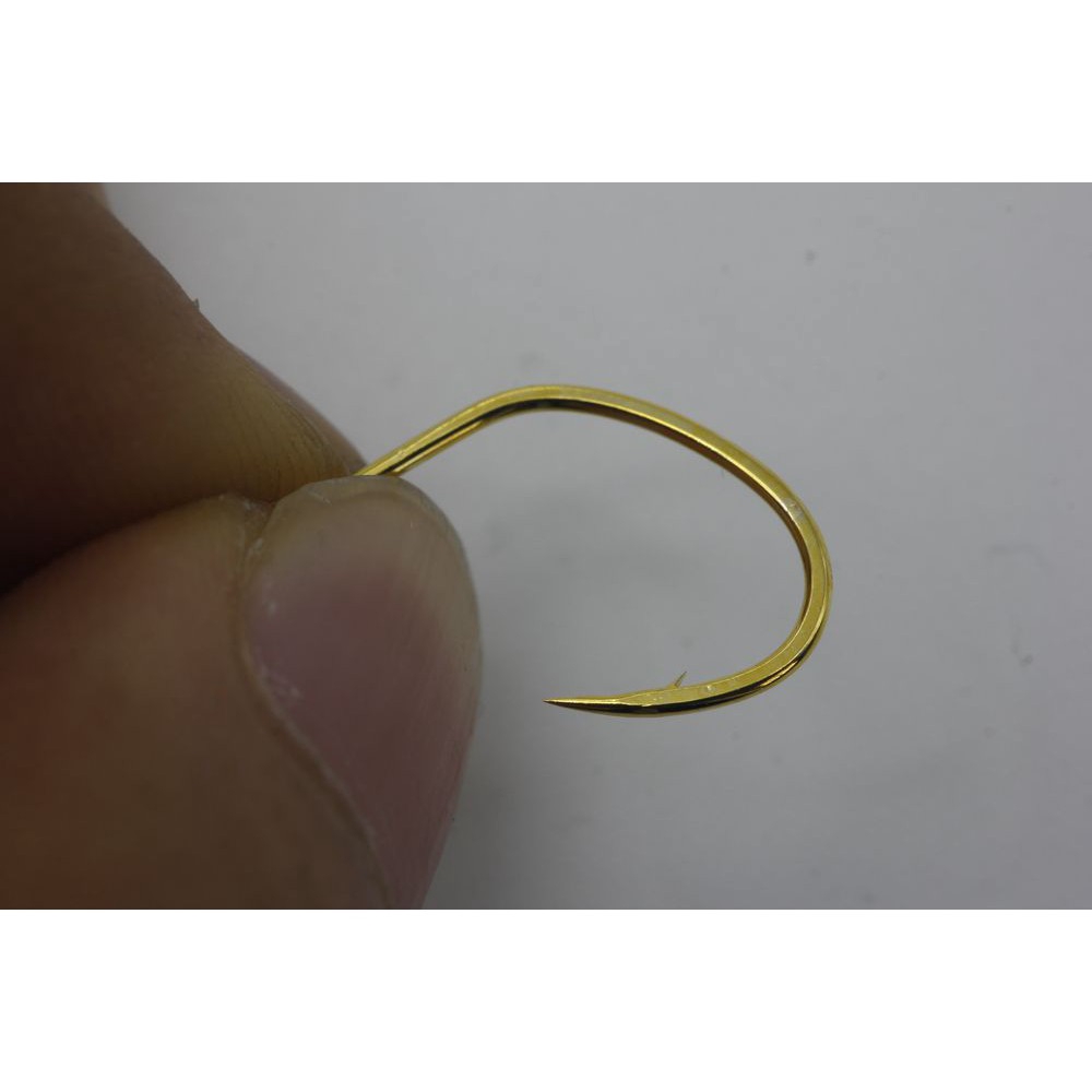 Bộ 30 móc câu cá màu vàng bằng thép carbon cao cấp 6#-12# thiết kế mới lạ siêu sắc bén 2021