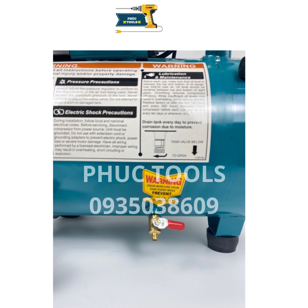 Máy nén khí TMAX 30L 3.5 HP có dầu dây đồng