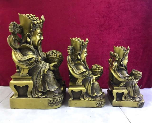 Tượng Thần Tài Vật Phẩm Phong Thuỷ Tài lộc Chiêu tài bằng đồng
