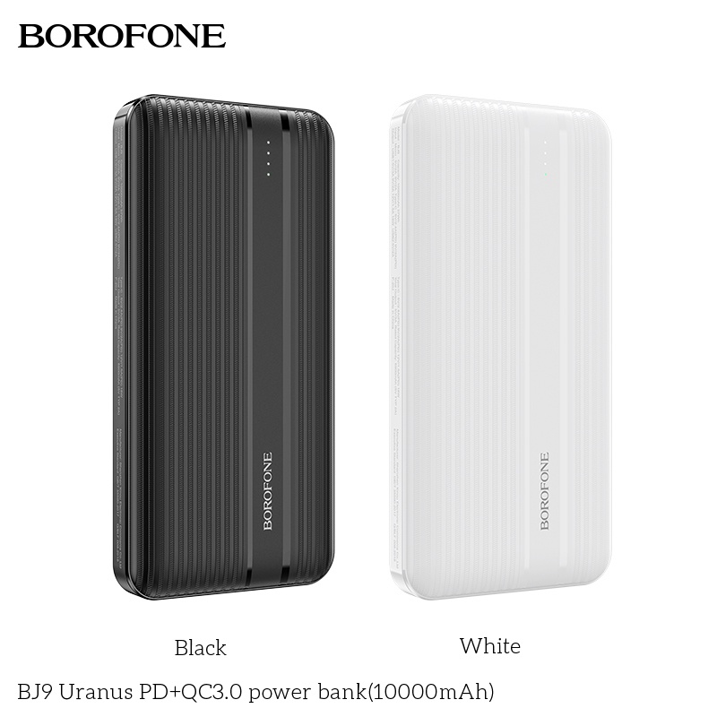 Pin sạc dự phòng 10000mAh BOROPHONE BJ9 sạc nhanh PD20W (cổng Type-C), có đèn báo LED, 2 cổng ra USB - Chính hãng