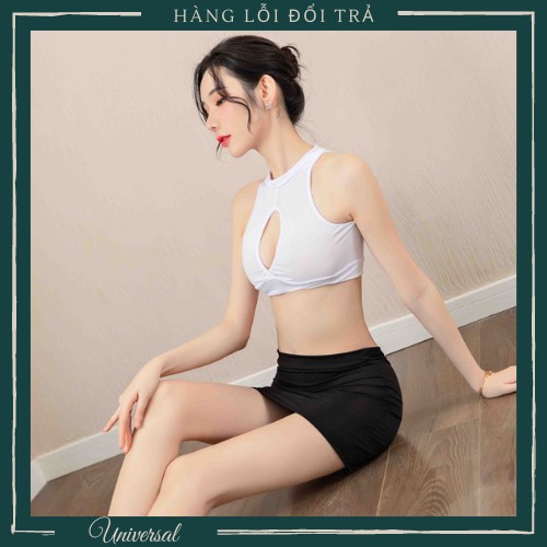 Cosplay Cô Em Thư Kí Sexy Vô Cùng Gợi Cảm - Set Áo Yếm Kèm Váy Body UNIVERSALXXX - DCP07 | BigBuy360 - bigbuy360.vn