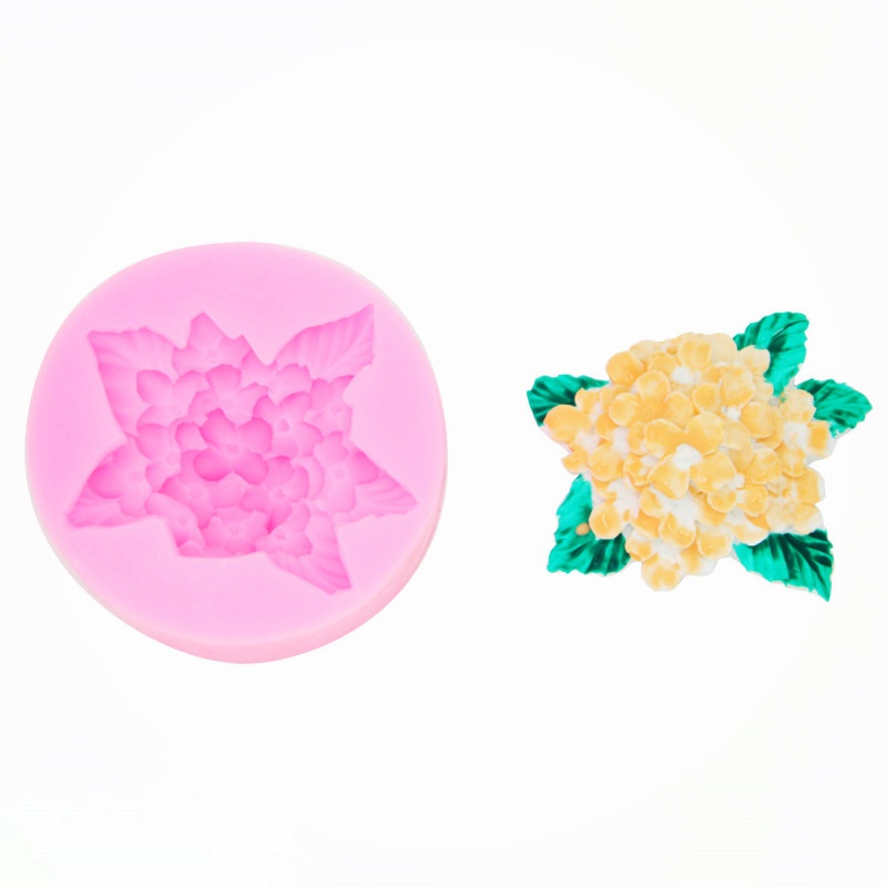 Khuôn Silicone Tạo Hình Hoa Cẩm Tú Cầu Trang Trí Bánh DIY