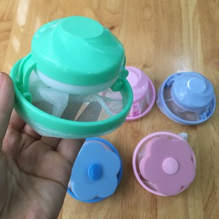 Túi lọc cặn gom rác lồng máy giặt – Phao lưới lọc xơ vải cặn thông minh