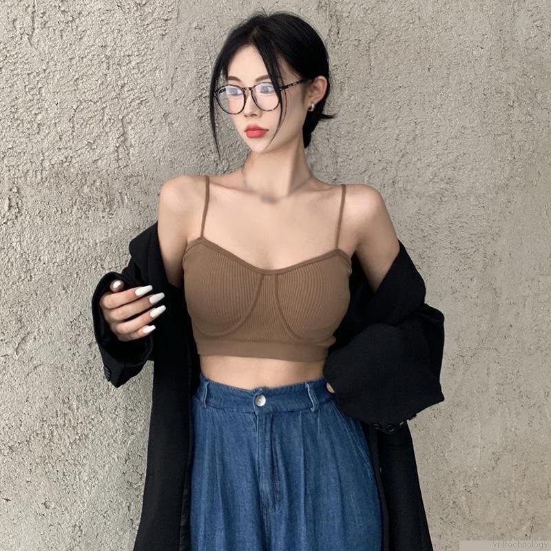 Áo không tay hai dây phối màu thời trang gợi cảm cho nữ