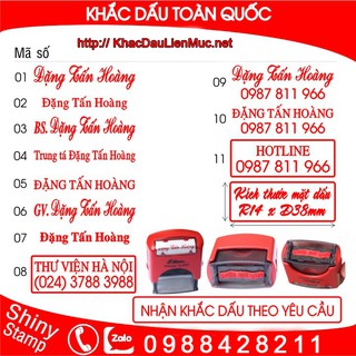 [BÁN CHẠY] Khắc Con Dấu Liền Mực ” Dấu 1 Dòng" khắc theo yêu cầu Sắc nét