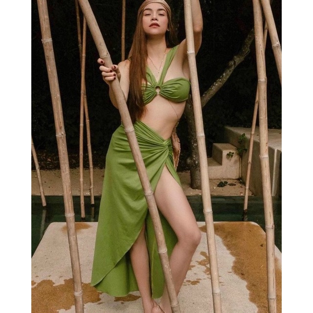 [ MẪU MỚI VỀ] SET BƠI 3 MÓN, bikini nữ đi biển áo quây phối khoen lạ mắt