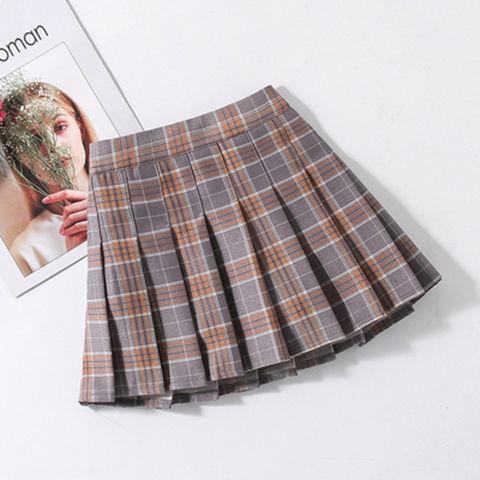 Chân Váy Xếp Ly Họa Tiết Caro Xinh Xắn Cho Bé Gái