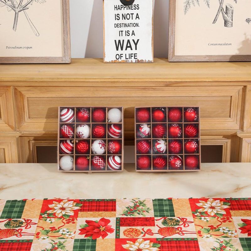 Set 16 Trái Châu 6cm Trang Trí Cây Thông Noel