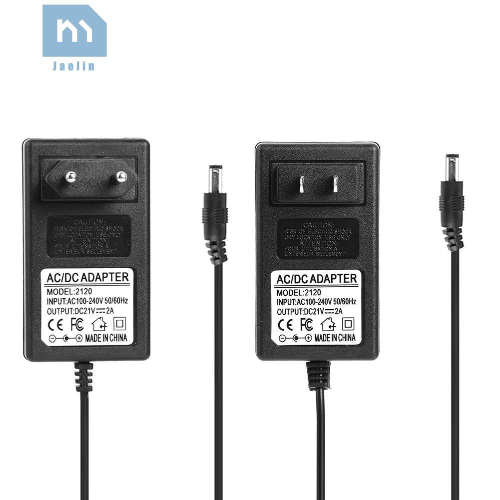 Jae✇21V 2A 18650 Lithium Battery Charger DC5.5mm Plug Power Adapter Charger