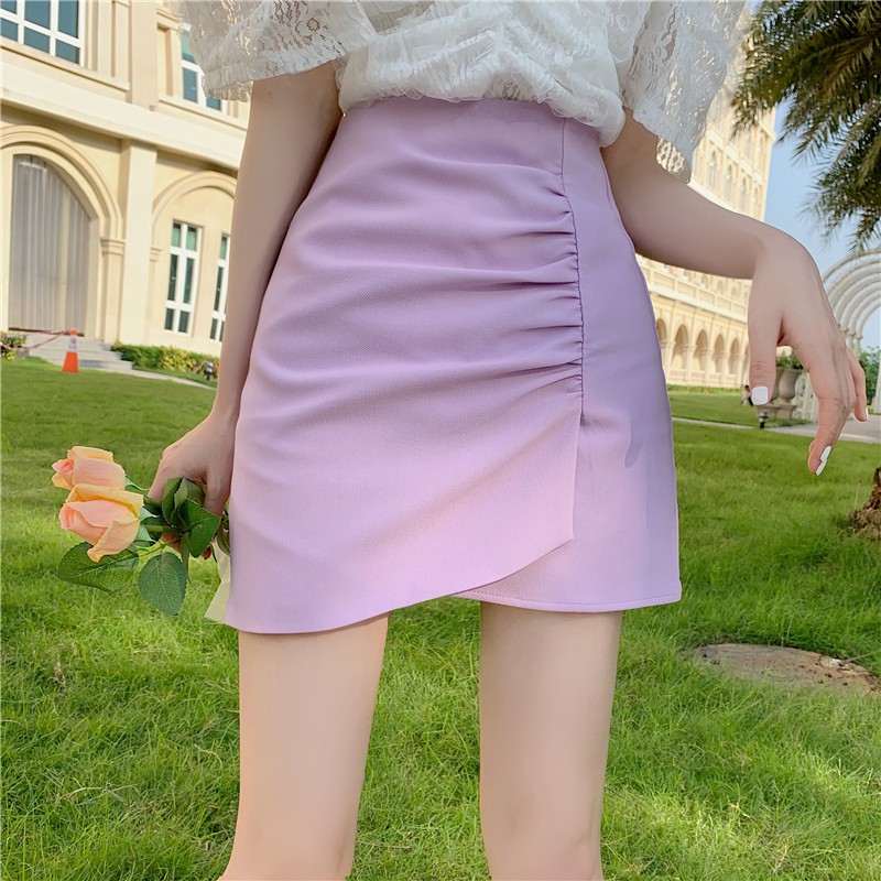 Xiaozhainv Chân Váy Lưng Cao Xẻ Tà Thời Trang Hàn Quốc Cho Nữ | BigBuy360 - bigbuy360.vn