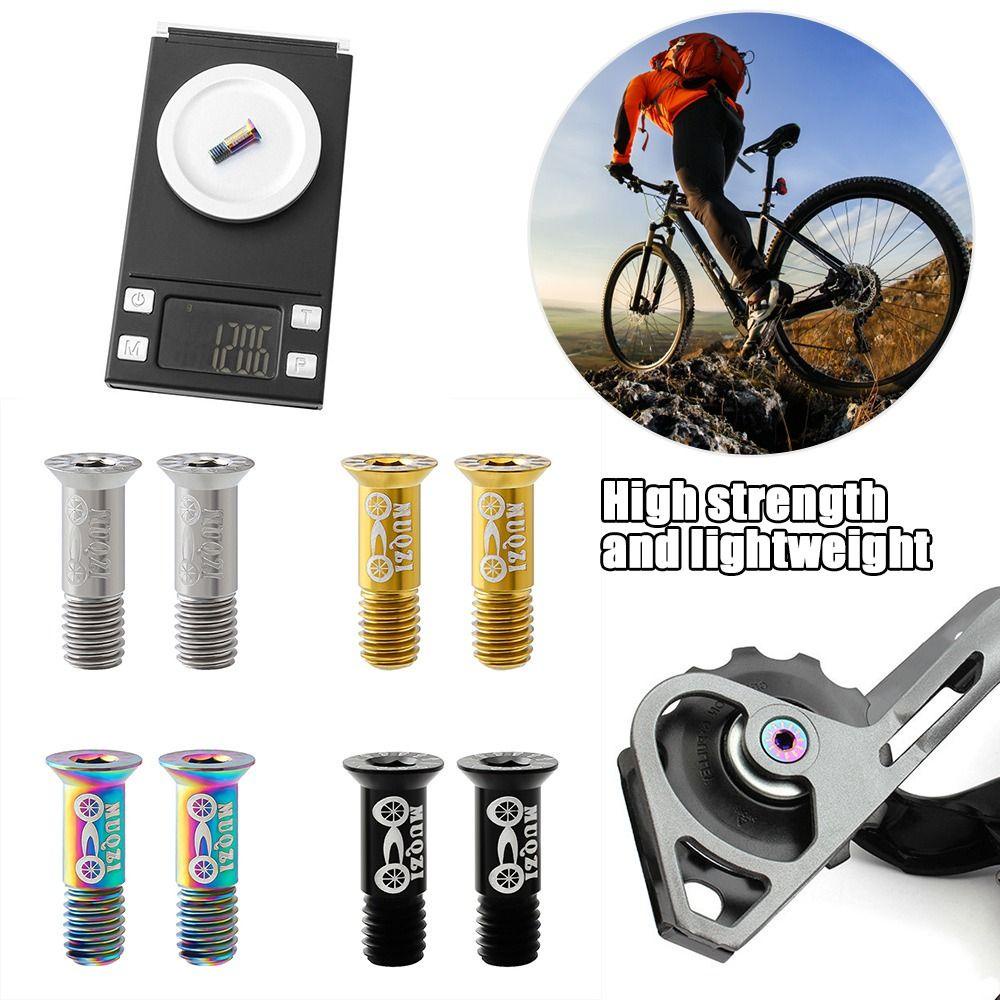 CACTU Bộ 2 Ốc Vít M5 Bằng Hợp Kim Titan Gắn Bánh Xe Đạp Leo Núi