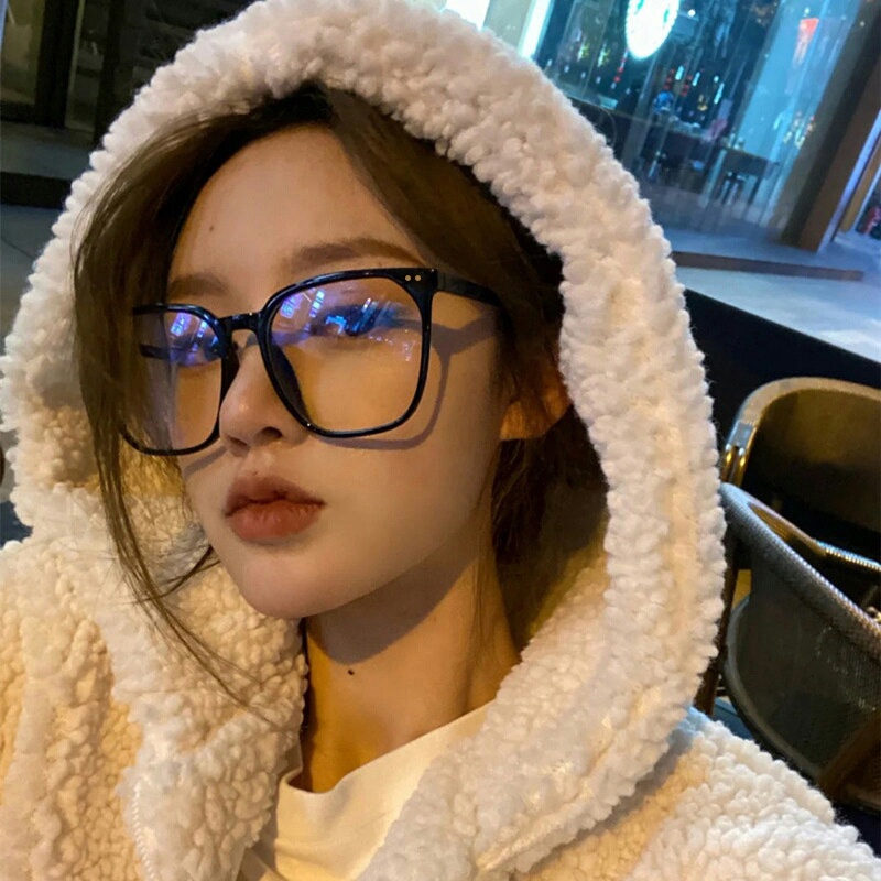 Mắt kính chống bức xạ gọng lớn phong cách Hàn Quốc cổ điển cá tính dành cho nữ