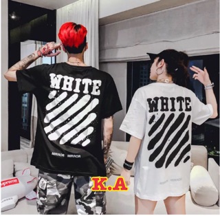 Áo thun tay lỡ unisex O WHITE